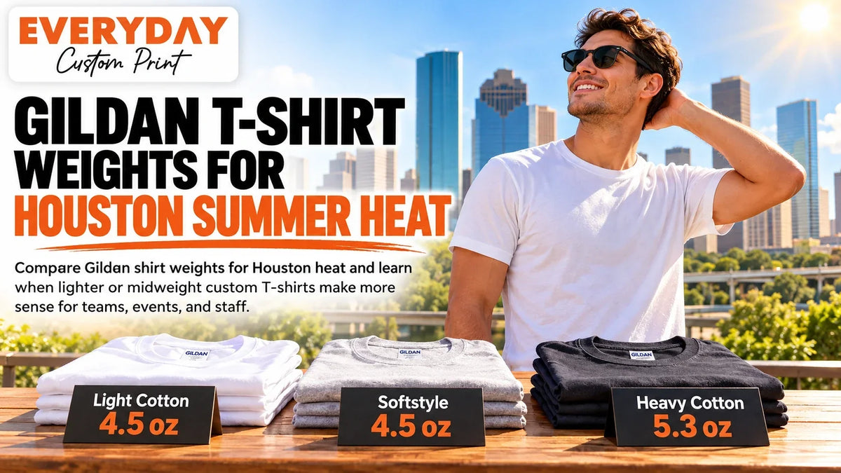 Gildan T-Shirt Weights for Houston Summer Heat