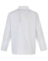 Unisex Ten Studded Front Chef Coat - white