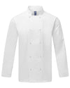 Unisex Ten Studded Front Chef Coat - white