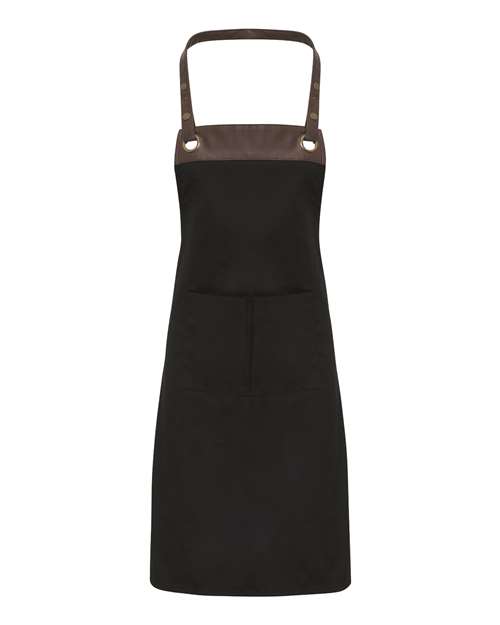Espresso Bib Apron - black/ brown by Artisan Collection by Reprime - Accessories