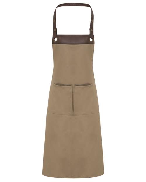 Espresso Bib Apron - khaki/ brown by Artisan Collection by Reprime - Accessories