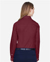Women's Crown Collection® Broadcloth Woven Dress Shirt - burgundy