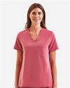 Women's Limitless V-Neck Stretch Scrub Top - calm pink