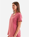Women's Limitless V-Neck Stretch Scrub Top - calm pink