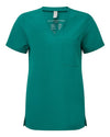 Women's Limitless V-Neck Stretch Scrub Top - clean green