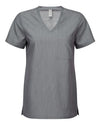 Women's Limitless V-Neck Stretch Scrub Top - dynamo grey