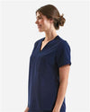 Women's Limitless V-Neck Stretch Scrub Top - navy