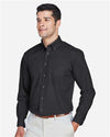 Men's Crown Collection® Broadcloth Woven Dress Shirt - black