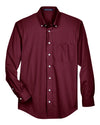 Men's Crown Collection® Broadcloth Woven Dress Shirt - burgundy