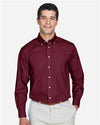 Men's Crown Collection® Broadcloth Woven Dress Shirt - burgundy