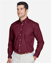 Men's Crown Collection® Broadcloth Woven Dress Shirt - burgundy