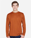 Men's Zone Performance Long Sleeve T-Shirt - sport burnt orange