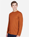 Men's Zone Performance Long Sleeve T-Shirt - sport burnt orange