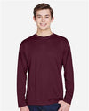 Men's Zone Performance Long Sleeve T-Shirt - sport dark maroon