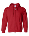 Unisex Heavy Blend™ Full-Zip Hooded Sweatshirt - red