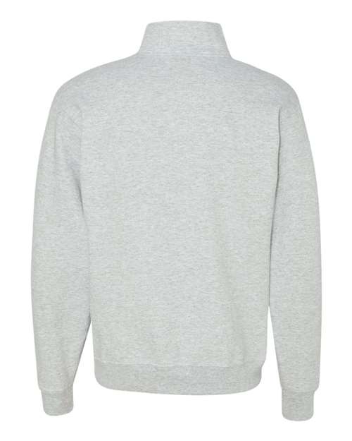 Unisex Nublend® Cadet Collar Quarter-Zip Sweatshirt - ash by JERZEES - Fleece - Premium - Crew