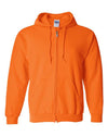 Unisex Heavy Blend™ Full-Zip Hooded Sweatshirt - safety orange