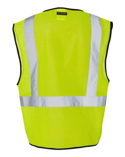 Unisex Single Pocket Zipper Mesh Class 2 Vest - lime by Kishigo - Accessories