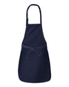 Full-Length Apron with Pockets - navy