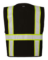 Unisex EV Series® Enhanced Visibility Multi-Pocket Mesh Vest - black/ lime - b100