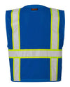 Unisex EV Series® Enhanced Visibility Multi-Pocket Mesh Vest - royal blue/ lime - b102