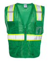 Unisex EV Series® Enhanced Visibility Multi-Pocket Mesh Vest - green/ lime - b104