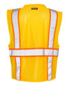Unisex EV Series® Enhanced Visibility Multi-Pocket Mesh Vest - yellow/ orange - b106