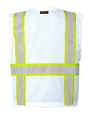 Unisex EV Series® Enhanced Visibility Multi-Pocket Mesh Vest - white - b105