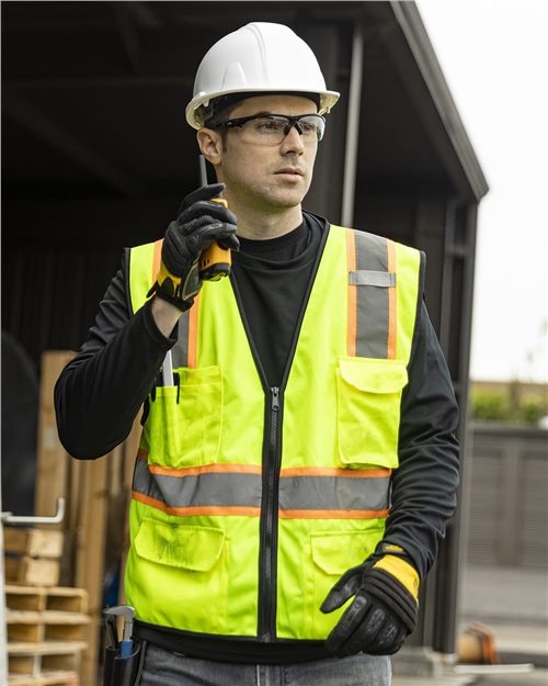 Unisex 6 Pocket Contrast Class 2 Vest